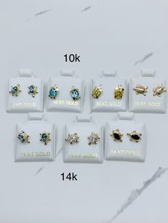 10k - 14k solid gold earrings butterfly  ❤️14k available in Aqua, black or white  ❤️10k available in Aqua, multi tone, or yellow  ❤️Studs screw back with cubic zirconia  ❤️Approx 6mm -8mm ❤️Fine jewelry includes a small box  ❤️Baby, girl, women  Each sold separately  Check out my other jewelry  ❤️ Aretes de mujer o Niña de 10k - 14 kilates de tornillo ❤️ Joyeria fina ❤️ Piedra zirconia  pequeños  ❤️ Broqueles de tortuga ❤️ Disponible en 10k color amarillo , 3 oros, y/o azul  ❤️ 14k disponible en Hypoallergenic 14k White Gold Jewelry, Hypoallergenic Oval 14k Gold Jewelry, Adjustable 14k Gold Drop Earrings, 14k Gold Screw Back Jewelry, 14k Gold Screw Back Jewelry Gift, Fine Jewelry Yellow Gold With Screw Back, Sterling Silver Jewelry With Screw Back For Gift, Gold Screw Back Jewelry For Gifts, Oval Yellow Gold Jewelry With Screw Back