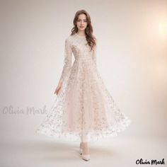 Olivia Mark - Exquisite Embroidered Net Tulle Maxi Dress with Waist Cinching Embroidered A-line Midi Dress For Wedding, Embroidered A-line Midi Dress For Party, A-line Lace Dress With Floral Embroidery For Wedding, A-line Midi Dress With Floral Embroidery For Wedding, A-line Maxi Dress With Floral Embroidery For Wedding, Floral Embroidered Midi Lace Dress For Wedding, Lace Embroidered Midi Dress For Wedding, Embroidered A-line Midi Wedding Dress, Wedding Lace Embroidered Midi Dress