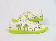 100% Authentic Guaranteed Brand New With No Box. Adidas Originals Stan Smith x Disney Pixar Monsters Inc "Mike Wazowski" Chalk White & Lime Green (Multi Color) Athletic Shoes Sz 12 1/2 NEW FZ2706 RARE. Check Out the Pictures for more details.  Size: Mens (12 1/2) & Womens 13 1/2 Unisex Size: UK 12 Size: EUR 47 1/3 Color: Chalk White & Lime Green (Multi Color) Style Code: FZ2706 Condition: Brand New Box: No Box Please Make Sure The Shoes Will fit You Before You Order, Thank You. All items come fr Green Sporty Slip-on Custom Sneakers, Monsters Inc Shoes, Disneybound Mike Wazowski, Monsters Inc Merch, Disney Monsters Inc, Monsters Inc Mike, Minion Sneakers, Mike From Monsters Inc, Disney Monsters