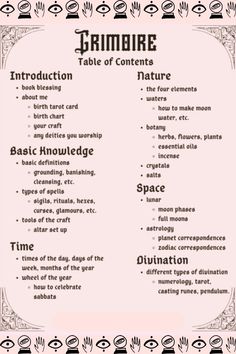 Discover creative ideas for organizing your grimoire! From dividing pages into categories to adding enchanting book embellishments, these tips will help you craft a witchy book of spells that's both practical and beautiful. Keep your magical knowledge at your fingertips with these easy-to-follow ideas for a well-organized witch's book. Perfect for beginners and seasoned practitioners alike! #Grimoire #Witch #BookIdeas #Pages #Witchcraft Book Of Shadows Opening Page, First Page Book Of Shadows, Book Of Light Witchcraft, How To Start A Spell Book, Cosmic Witch Grimoire, Easy Wiccan Spells For Beginners, Book Of Shadows Contents Page, Witchcraft Spell Books For Beginners, Spell Book Table Of Contents