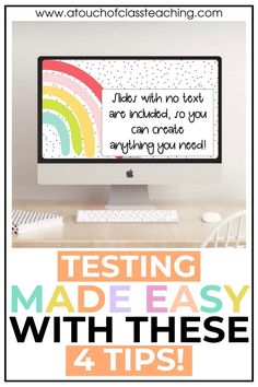 a computer screen with the text testing made easy with these 4 tips on how to use it