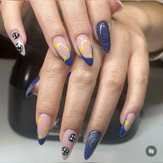 Coraline Inspired Nails, Halloween Nail Ideas, Halloween Acrylic Nails, Punk Nails, Anime Nails, Goth Nails, Grunge Nails, Classy Acrylic Nails, Pretty Gel Nails