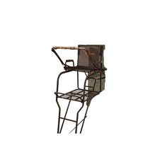 a hunting chair with a ladder attached to it