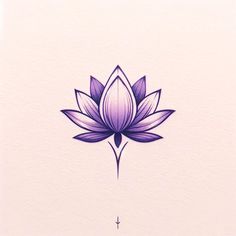 20 Purple Lotus Tattoo - Meaning and Design 2024 Small Lotus Flower Tattoo Design, Waterlily Flower Tattoo, Amethyst Tattoo, Purple Lotus Tattoo, Lotus Tattoo Meaning, Purple Tattoo, Purple Lotus Flower, Small Lotus Flower Tattoo, Lotus Tattoos