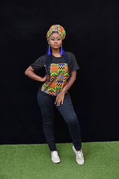 Ankara Tshirt Designs, Multicolor Stretch Crew Neck T-shirt, Multicolor Stretch Cotton T-shirt, Stretch Multicolor Cotton T-shirt, Kente Print, Ankara Clothing, African Gifts, Ankara Tops, Couple Matching Outfits