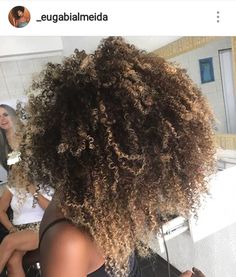 Butterscotch Hair, Big Natural Hair, Highlights Curly Hair, Curls For The Girls, Natural Hair Beauty