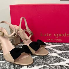 Kate Spade New York! Brand New & Never Worn! Kate Spade Round Toe Party Heels, Kate Spade Round Toe Heels For Party, Kate Spade Evening Sandals With Round Toe, Kate Spade Round Toe Evening Sandals, Kate Spade Almond Toe Heels For Party, Kate Spade Leather Block Heels, Kate Spade Spring Party Heels, Kate Spade Spring Block Heels, Kate Spade Block Heel Heels For Spring