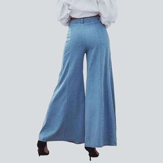 Elevate your look with our street-style Bleached Culottes from the 2023 Spring-Summer Collection. Designed with a high-waist for a figure-flattering fit. these culottes feature a zipper and button closure for added convenience and a chic look. Crafted from luxe denim for unparalleled comfort and a sophisticated edge. these culottes are a must-have for any stylish soul.Distinctive Features: Street-Style: A perfect blend of vintage allure and today's spirited fashion pulse. Bleached: A fresh. mode Bleached Denim, Elevate Your Look, Light Blue Color, Denim Fashion, Denim Pants, Summer Collection, Light Blue, Pants For Women, Spring Summer