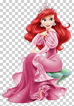 the little mermaid princess sitting on a stool png