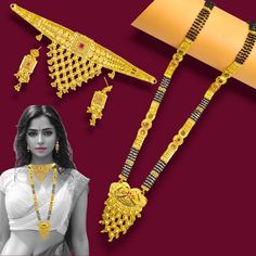 "Exclusive Handmade, 1 Gram Gold Plated Combo, Fancy, Design & Made by RealGold Jewellery Workers, Partywear, Festival wear, onegram Combo Necklace  Earrings with Long Mangalsutra Set. SKU - E13P19 CMB SQ CHKR WD GBMSTR BOX Matal Based - Brass Copper  Size - (free size) Colour - Gold, Pack of - 7 (if Jewellery box include then pack of 8) 1 Long Mangalsutra  1 Choker  2 Piece Earrings 1 Necklace Back Dori/Chain 2 Piece Kaan Chain (Earrings Support) 1 Jewellery Box  Key Feature - Handmade, Skin fr Kaan Chain, Long Mangalsutra, Mangalsutra Set, Fancy Design, Real Gold Jewelry, Party Kleidung, Gold Work, Jewelry Choker, Christmas Gift Jewelry