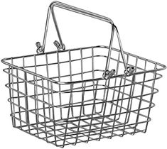 a metal basket with two handles