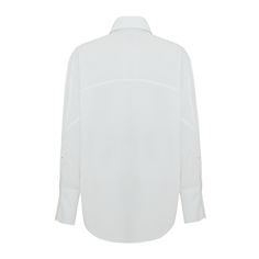 Redefine your everyday style with this Oversized Women's Shirt, designed for a relaxed yet chic look. This shirt features a loose, oversized fit that drapes elegantly, offering both comfort and contemporary flair. Crafted from high-quality fabric, it provides a soft touch and breathability, making it perfect for layering or wearing on its own. Whether paired with jeans for a casual day out or dressed up with trousers for a more polished appearance, this versatile shirt is a wardrobe essential. E Modern Oversized White Blouse, Modern Oversized Button-up Blouse, Versatile Oversized Shirt For Work, Modern Oversized Long Sleeve Shirt, Elegant Oversized Blouse With Shirttail Hem, Modern Oversized Shirt For Office, Modern Oversized Blouse For Daywear, Elegant Oversized Shirt For Work, Oversized Shirttail Hem Top For Office