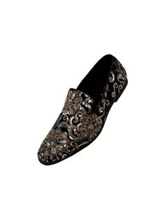 Fabian Black - Floral Loafers For Men - Men`S Sequin Smoking Slippers Black     Plain Monk Shoes,Oxfords & Derby Shoes,Dress Loafers   Men Shoes, size features are:Bust: ,Length: ,Sleeve Length: Dress Loafers Men, Mens Dress Loafers, Monk Shoes, Loafers For Men, Slippers Black, Dress Loafers, Black Plain, Shoes Dress, Derby Shoes