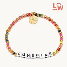 Sunshine state of mind in our “sunshine” waterproof, 14k gold beaded bracelet!