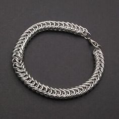 Metal Link Bracelets With Jump Ring, Chainmail Bracelet For Jewelry Making, Metal Chainmail Bracelets As Gift, Nickel-free Metal Braided Bracelets, Chainmail Metal Bracelet, Silver Chainmail Chain Link Bracelets, Metal Chainmail Bracelet Jewelry, Silver Chainmail Bracelet With Chain Link, Metal Bracelets With Jump Ring For Jewelry Making