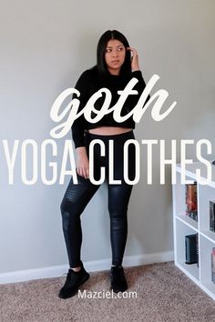 [Promotion] These Gothic Style Gym Clothes Are Perfect For Those Who Are Looking For Alternative Activewear To Wear The Next Time You Go To The Gym. #yogaoutfitideas Goth Yoga Outfit, Goth Fitness Outfit, Edgy Athletic Outfits, Edgy Gym Outfit, Edgy Athleisure Outfits, Goth Gym Aesthetic, Alt Workout Outfits, Alternative Activewear, Midsize Gym Outfits