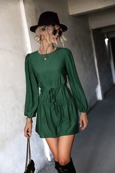 Long Puff Sleeves, Mini Dress With Sleeves, Beach Dresses, Mini Black Dress, Puff Sleeves, Sleeve Type