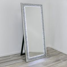 Krystal LED Full Length Floor Mirror Salon Mirrors, Shampoo Chair, Full Length Floor Mirror, Styling Stations, Led Makeup Mirror, Backlit Mirror, Makeup Mirror With Lights, Body Mirror, Led Vanity