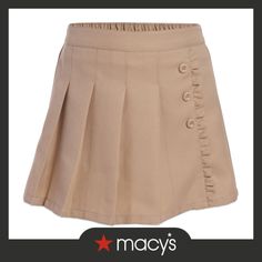 in stock Summer School Uniform Bottoms, Preppy School Bottoms For Spring, Preppy Spring Bottoms For School, Preppy Spring School Bottoms, Preppy Solid Color Spring Bottoms, Preppy Fitted Shorts For School, Beige Spring Skort For School, Preppy Short Skort For School, Girls Uniforms