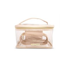 Organize your cosmetics fashionably with this Paige Harper 2-pc. Clear Cosmetic Bag Set.Organize your cosmetics fashionably with this Paige Harper 2-pc. Clear Cosmetic Bag Set. How do you accessorize? Check out our ACCESSORIES GUIDE for essential tips to elevate your style with must-have accessories.FEATURES Modern clear designWHAT'S INCLUDED Two nested cosmetic bagsDETAILS Large bag: 9.8"H x 6.7"W x 0.55"D, Small bag: 7.9"H x 2.8"W x 2.36"D Faux leather, PVC 0.94 lbs. Zipper closure Wipe clean Clear Cosmetic Bag, Cosmetic Bag Set, Large Bag, Bag Set, Small Bag, Cosmetic Bag, Gender Female, Chalk, Cleaning Wipes