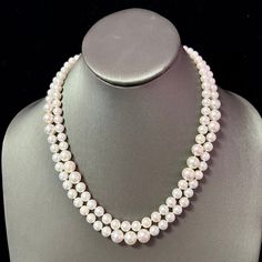 Akoya Pearl Diamond Necklace 16-17 14k W Gold 0.66 TCW Certified $9,790 216993 - Certified Fine Jewelry Anniversary Pearl White Double Strand Necklace, Luxury White Double Strand Necklace, Formal White Single Strand Diamond Necklace, Elegant 16 Inch Round Pearl Necklace, 16 Inch Round Elegant Pearl Necklace, Elegant Formal Pearl Necklace 16 Inch, Elegant 16 Inch Pearl Necklace For Formal Occasions, White Double Strand Jewelry For Anniversary, Formal Double Strand Pearl White Jewelry