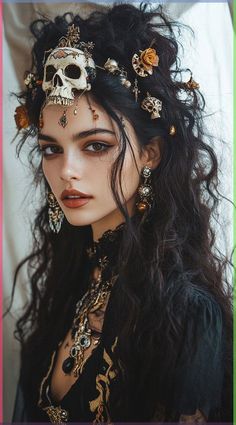 Halloween is the perfect time to transform yourself into someone completely different, and what better way to do that than by embracing the adventurous spirit Gothic Hair Wedding, Special Effect Makeup, Oc Cosplay Ideas, Gothic Wedding Hairstyles, Witch Hairstyles