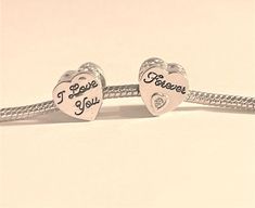 Pandora Style Forever I Love You Charm , Silver Forever CZ Heart Charm , Weddings , Anniversary , Engagement Fits Pandora and European Charm Bracelets and necklace too Please ask any questions as I do not accept returns ! Thank You for taking the time to visit my store ! Engagement Fits, Pandora Bracelet Silver, Bracelets Silver, Pandora Style, Forever Yours, Forever Me, Pandora Bracelets, Charm Bracelets, Silver Bracelets