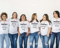 Funny bachelorette t shirts sayings shirt and sarcastic country girl friend shirts for all the funny women in you group.  Sarcastic shirts but totally honest shirts for every friend in the group. Welcome to our hilarious and sassy collection of matching shirts for your next girl's night out or girl's weekend! With 5 colors and 12 different funny but honest sayings to choose from, there's a shirt for every girl in your group! From girl's trips to girl parties to bachelorette parties to teams, our Cousin Tshirts, Group Vacation Shirts, Funny Matching Shirts, Business Terms, Shirt Business, Best Friend Shirts, Thanksgiving Family, Group Shirts, T Shirt Mockup