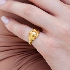 Estate-worthy and exquisitely designed, this 22K Indian Yellow Gold Ring radiates luxury and sophistication. Size 4.25! 22K Yellow Gold Estate Ring Indian Gold Size 4.25 SKU: 22524 Indian 22k Gold Ring, Luxury 22k Gold Ring For Anniversary, Elegant 22k Gold Engraved Ring Hallmarked, Elegant 22k Gold Engraved Ring, Elegant 22k Gold Engraved Ring For Formal Occasions, Luxury 22k Gold Round Ring, Luxury Gold Oval Dome Ring, Luxury Gold Dome Ring, Elegant 22k Gold Ring With Polished Finish