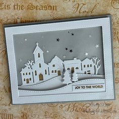 a christmas card with the words joy to the world on it