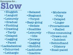 the words slow are written in blue and white on a light blue background with an image of