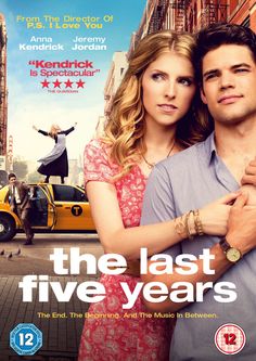 the last five years on dvd, with an image of a man and woman standing next to each other