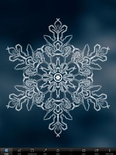 a snowflake is shown in the middle of a blurry background with white lines