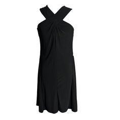 Emma & Michelle Basic Black Dress Size Small Stretch Sleeveless Crisscross Machine Wash Elegant Sleeveless Cross-tied Dresses, Sleeveless Evening Dress With Crisscross Straps, Black Sleeveless Dresses With Crisscross Straps, Black Cross-back Dress For Night Out, Chic Crisscross Cross-tied Dress, Chic Cross-tied Crisscross Dress, Solid Sleeveless Dress With Crisscross Straps, Sleeveless Dress With Crisscross Straps, Sleeveless Halter Dress With Crisscross Straps For Evening