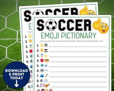 soccer goalie emojtionary printable game