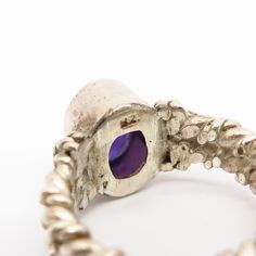 925 Sterling Silver Real Amethyst Gemstone Rope Design Ring Size 5 3/4 Weight: 8.5g WELCOME TO PAWN SHOP We are an actual pawn shop and have been in business for over 25 years. Since 1990, our establishment has been serving a variety of clients by providing them with short term cash solutions and options of liquidity regarding their treasured heirlooms. Acknowledging that today′s customers are very sophisticated and are looking for a variety of investments, our acquisitions are hand-picked for o Silver Amethyst Cabochon Ring For Anniversary, Vintage Sterling Silver Amethyst Ring With Stone Setting, Antique Sterling Silver Amethyst Gemstone Ring, Antique Purple Amethyst Ring In Sterling Silver, Antique Amethyst Sterling Silver Ring, Silver Amethyst Ring Collectible, Silver Multi-stone Amethyst Ring, Silver Amethyst Collectible Ring, Sterling Silver Amethyst Ring With Cabochon