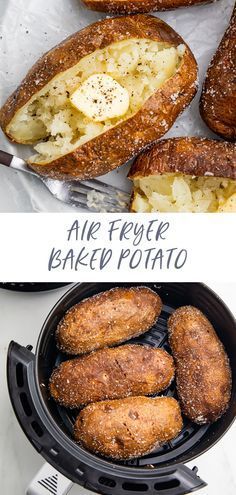 air fryer baked potatoes in an air fryer