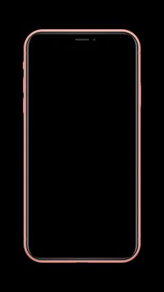 an iphone is shown in the dark with pink trim on its back and front side