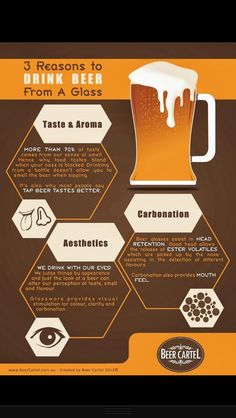 a poster with instructions on how to drink beer from a glass and other things in it