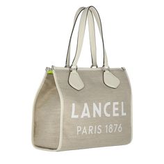 Tote bag – Lancel Leather Handbags Handmade, White Tote Bag, Summer Tote, White Tote, Shopper Bag, Bridal Shoes, Leather Tote Bag, Cowhide Leather, Smooth Leather