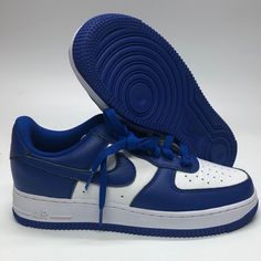 034724 New Without Box A Proceed Of Every Sale Goes To Supporting The Nonprofit Just A Pair Of Shoes. Which Gives A Brand New Pair Of Nikes To A Child From A Troubled Background To Instill Confidence And A Sense Of Belonging Www. Justapairofshoes .Org Casual Blue Nike Air Force 1 With Rubber Sole, Nike Custom Sneakers With Perforated Toe Box In Blue, Nike Custom Blue Sneakers With Perforated Toe Box, Blue Nike Air Force 1 Sneakers, Casual Blue Leather Nike Air Force 1, Custom Blue Nike Sneakers With Perforated Toe Box, Blue Nike Air Force 1 With Rubber Sole, Blue Leather Nike Air Force 1 Casual Shoes, Blue Nike Air Force 1 Lace-up Sneakers