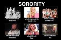 a bunch of pictures with some words on them that say sorority and what i do