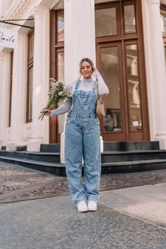 Overalls Outfit Spring, Jean Overall Outfits, Overalls Outfit Winter, Overalls Outfits, Overalls Outfit, Jeans Overall, Looks Style