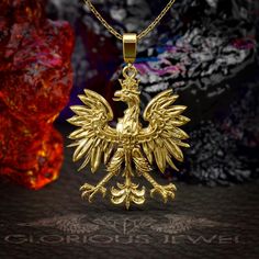 Celebrate your national pride with this stunning 3cm Polish Eagle gold pendant! Perfect for National Day celebrations or everyday wear, this intricately designed pendant is a symbol of strength and heritage. Add a touch of elegance to your outfit and show off your Polish roots with this unique piece. Makes a meaningful gift for yourself or a fellow patriot. Model number #PA0000030 If you would like to use some stones please contact me. It will have extra cost. You can watch model on my Instagram Yellow Gold Pendant Jewelry Souvenir, Yellow Gold Pendant Jewelry For Souvenir, Yellow Gold Pendant Jewelry As Souvenir, Commemorative Brass Pendant Jewelry, Gold Engraved Jewelry Souvenir, Engraved Gold Jewelry As Souvenir, Yellow Gold Pendant Necklace As Souvenir, Commemoration Jewelry With Large Pendant, Commemorative Gold Jewelry With Large Pendant