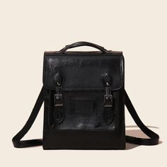 Free U.S. shipping. Style: Vintage , color:Brown, suite for season：Spring, Summer, Autumn ，School, Travel, Work, Material Genuine Leather, Brown Leather Retro Preppy Style Backpack Buckle Flap School Bag Vintage Black Backpack, Black Suite, Autumn School, Buckle Backpack, Black Backpacks, Retro Backpack, Retro Preppy, Coffee Fashion, Stylish Backpacks