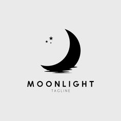 the logo for moonlight tacline is designed in black and white, with stars above it