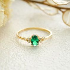 18k Solid Gold Vintage Emerald Ring 18k Real Gold Victorian | Etsy Green Crystal Wedding Ring In 14k Gold, Green Crystal 14k Gold Wedding Ring, 14k Gold Ring With Emerald Cut Gemstone Accents, Green 14k Gold Crystal Wedding Ring, Green 14k Gold Crystal Ring Fine Jewelry, Green Crystal Ring In 14k Gold, 14k Gold Rings With Emerald Cut Gemstone Accents, Green Crystal 14k Gold Ring For Wedding, 14k Gold Rings With Gemstone Accents, Emerald Cut