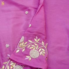 Fabric: Pure Silk Craft : Hand Embroidery Price mentioned is for 3 meters kurta fabric and dupatta 2.5 meters in chinon. Note- There may be slight color variations due to photographic reasons. This is a hand-woven product and any irregularities in the weaving or pattern should not be taken as a defect. These irregularities make every handloom piece unique. Silk Kurta With Zari Work In Traditional Drape, Silk Kurta With Dori Work For Diwali, Traditional Silk Anarkali Set With Gota Work, Raw Silk Kurta With Dori Work In Traditional Drape, Chikankari Embroidery Dola Silk Kurta With Traditional Drape, Chanderi Kurta With Dori Work In Traditional Drape, Semi-stitched Silk Kurta With Dori Work, Dola Silk Kurta With Chikankari Embroidery And Traditional Drape, Traditional Drape Chanderi Kurta With Dori Work