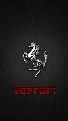 the ferrari logo on a black background