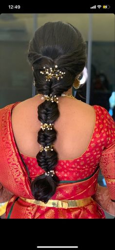 Hairstyles For Naming Ceremony, Messi Braids Hairstyles Indian, Messi Bride Hairstyle Indian, Messy Braided Hairstyles Indian, Shadi Hairstyles, Bridal Braid, Reception Hairstyles